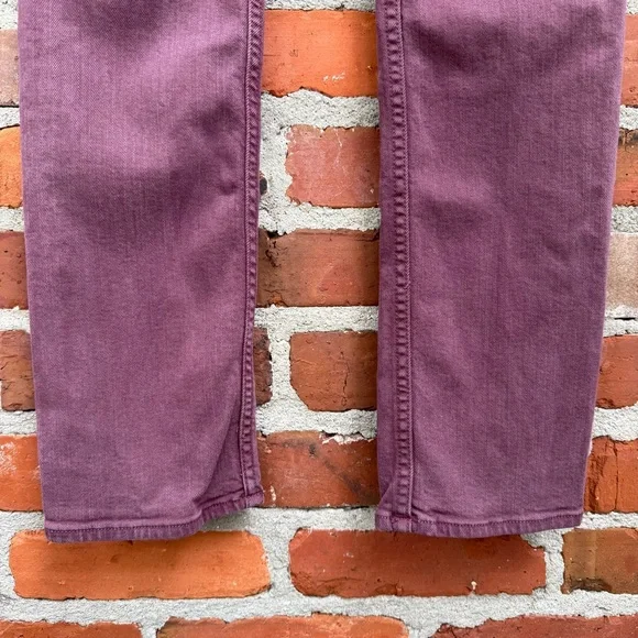 Mother The Rocky Rider Skimp High Rise‎ Skinny Jeans Mauve Wine Size 25 - Picture 6 of 12